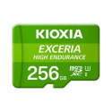 Micro SD Memory Card with Adaptor Kioxia Exceria High Endurance Class 10 UHS-I U3 Green - 256 GB