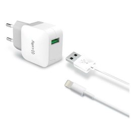 Wall Charger Celly TCUSBLIGHT White