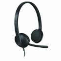 Headphones with Microphone Logitech 981-000475 USB 1,8 m Black