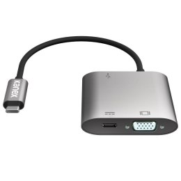 Kanex USB-C VGA Adapter with Power Delivery - USB 1,5 A, USB-C Power Delivery 60 W + VGA Full HD (Anodized Aluminum)