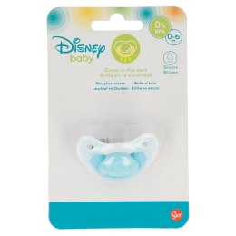 Mickey Mouse - Anatomically shaped silicone teat 0 - 6 m (glow in the dark) (blue)