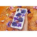 PURO Glam Hippie Chic Cover - Case for iPhone XR (real green flower petals)