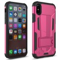 Zizo Hybrid Transformer Cover - Tough Cover for iPhone X with Kickstand (Hot Pink/Black)