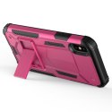 Zizo Hybrid Transformer Cover - Tough Cover for iPhone X with Kickstand (Hot Pink/Black)