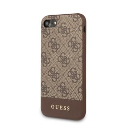 Guess 4G Bottom Stripe Collection - Etui iPhone SE 2020 / 8 / 7 (Brown)