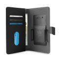 PURO Smart Wallet - Universal case with a holder for taking photos with pockets for cards and money, size XXL (black)