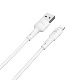 Borofone Silicone - USB to Lightning connection cable 1m (white)