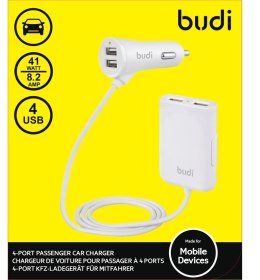 Budi - 4 USB Car charger(2 USB port used for back of the car)