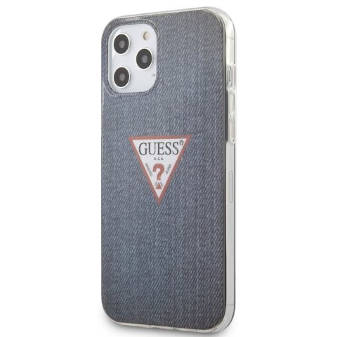 Guess Denim Triangle Dk - Etui iPhone 12 Pro Max (dark blue)