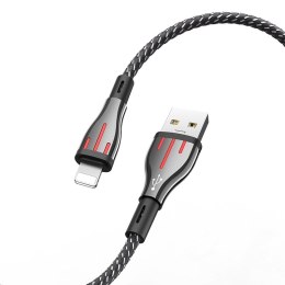 Borofone Highway - 1.2m USB to Lightning Connection Cable (Black / Gray)