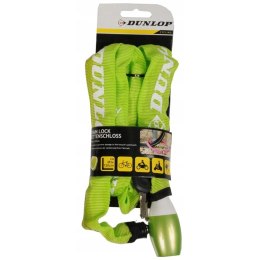 Dunlop - Bike lock with chain lock 120cm (Green)