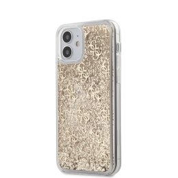 Guess 4G Liquid Glitter - Etui iPhone 12 Mini (Gold)