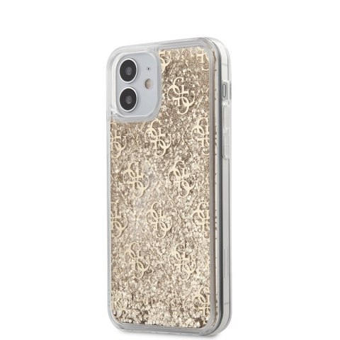 Guess 4G Liquid Glitter - Etui iPhone 12 Mini (Gold)