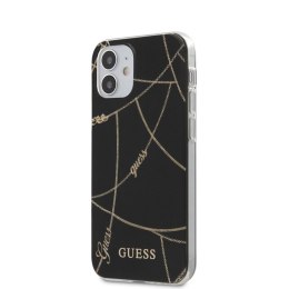 Guess Gold Chain - Case for iPhone 12 Mini (Black)