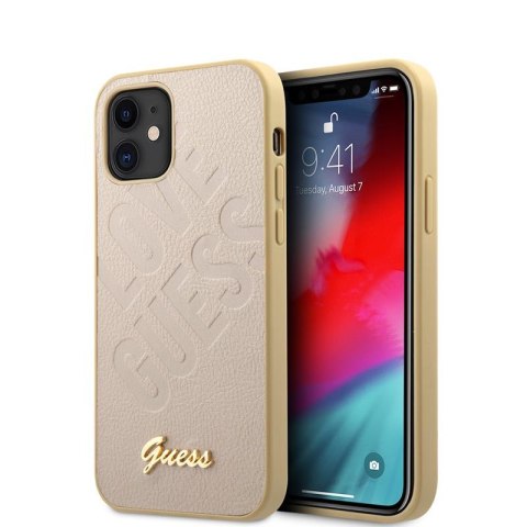 Guess Iridescent Love - Case for iPhone 12 mini (Gold)