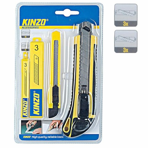 Kinzo - Set of 2 snap-off knives with a supply of blades