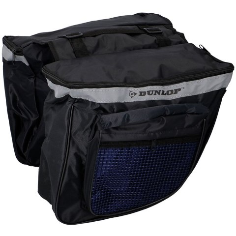 Dunlop - Bicycle bag / pannier for luggage rack large 26l (Black and blue)