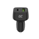 Green Cell In-car Charger USB-C Power Delivery + USB Quick Charge 3.0