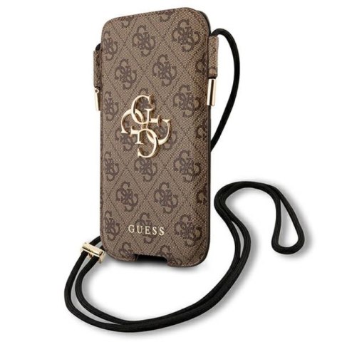 Guess 4G Big Metal Logo Pouch - Phone bag L max 6.7 "(brown)