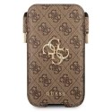 Guess 4G Big Metal Logo Pouch - Phone bag L max 6.7 "(brown)