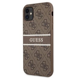 Guess 4G Printed Stripe - iPhone 11 Case (Brown)