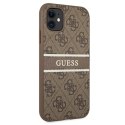 Guess 4G Printed Stripe - iPhone 11 Case (Brown)