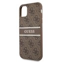 Guess 4G Printed Stripe - iPhone 11 Case (Brown)