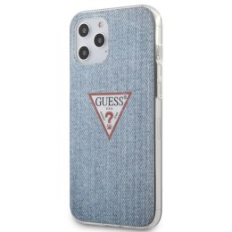 Guess Denim Triangle Lt - Case for iPhone 12 Pro Max (Blue)