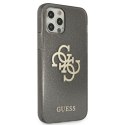 Guess Glitter 4G Big Logo - Case for iPhone 12 Pro Max (Black)