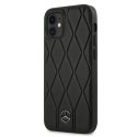 Mercedes Leather Wave Line - Case for iPhone 12 mini (black)