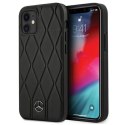 Mercedes Leather Wave Line - Case for iPhone 12 mini (black)