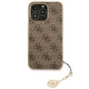 Guess 4G Charms Collection - Case for iPhone 13 Pro (Brown)