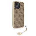 Guess 4G Charms Collection - Case for iPhone 13 Pro (Brown)