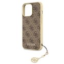 Guess 4G Charms Collection - Case for iPhone 13 Pro (Brown)