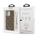 Guess 4G Charms Collection - Case for iPhone 13 Pro (Brown)