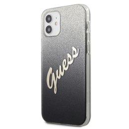 Guess Glitter Gradient Script - Case for iPhone 12 mini (Black)