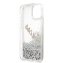 Guess Glitter Vintage Script - Case for iPhone 12 Pro Max (Silver)