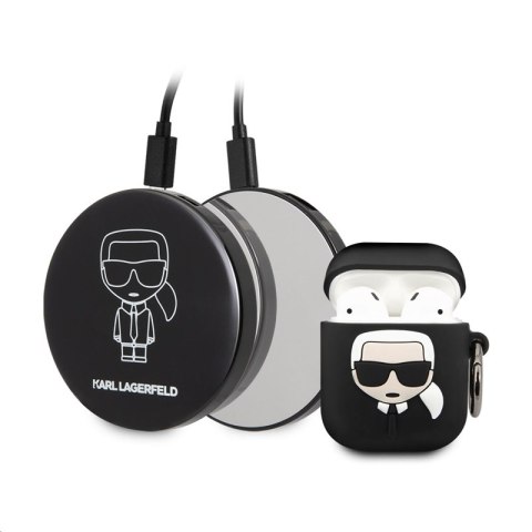 Karl Lagerfeld Bundle Ikonik - Case set for Apple Airpods 1/2 + Power Bank with mirror