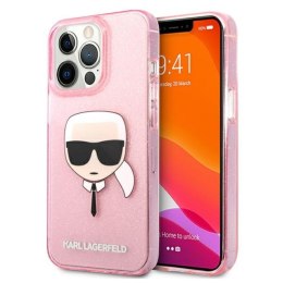 Karl Lagerfeld Karl's Head Glitter - Case for iPhone 13 Pro Max (Pink)