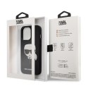 Karl Lagerfeld Saffiano Ikonik Karl`s Head - Case for iPhone 13 Pro (Black)