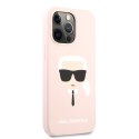 Karl Lagerfeld Silicone Ikonik Karl`s Head - Case for iPhone 13 Pro Max (Pink)