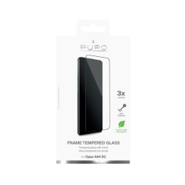 PURO Frame Tempered Glass - Oppo A94 5G Tempered Glass Protective Glass (Black Frame)
