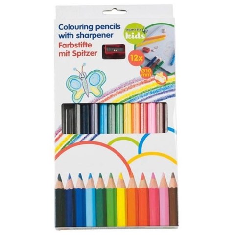 Topwrite - 12pcs pencil crayons set. with a sharpener