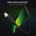 Cable Green Cell Ray USB-A - Lightning White LED 200cm with support for Apple 2.4A fast charging