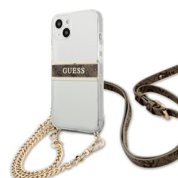 Guess 4G Gold Stripe Crossbody - Case for iPhone 13 mini