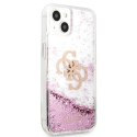 Guess Liquid Glitter 4G Big Logo - Case for iPhone 13 mini (Pink)