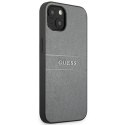 Guess Saffiano Metal Logo Stripes - Case for iPhone 13 mini (Grey)