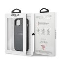 Guess Saffiano Metal Logo Stripes - Case for iPhone 13 mini (Grey)