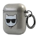 Karl Lagerfeld Choupette Head Glitter - Case for Airpods (black)