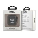 Karl Lagerfeld Choupette Head Glitter - Case for Airpods (black)